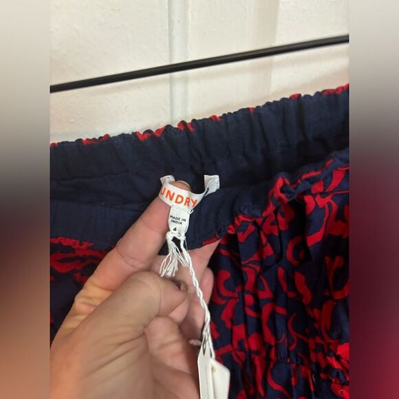 Anthropologie Sundry Aloha Floral Red Maxi Dress XL Extra Large - Picture 6 of 12